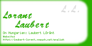 lorant laubert business card